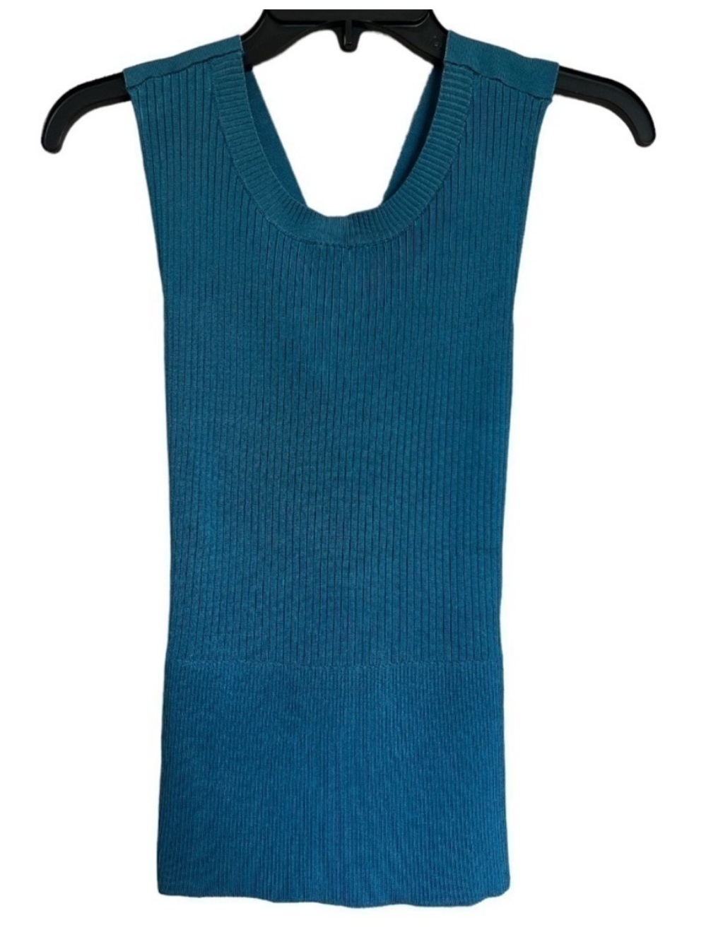 Rachel Roy Mermaid Ocean Ribbed Crossback Tank Top Sleeveless Knit